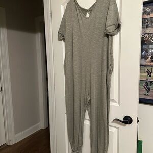 Casual Gray Jumpsuit